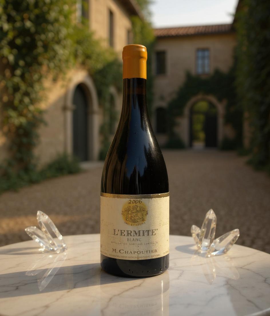 Ermitage L'Ermite Blanc M. Chapoutier 2006 wine bottle front view