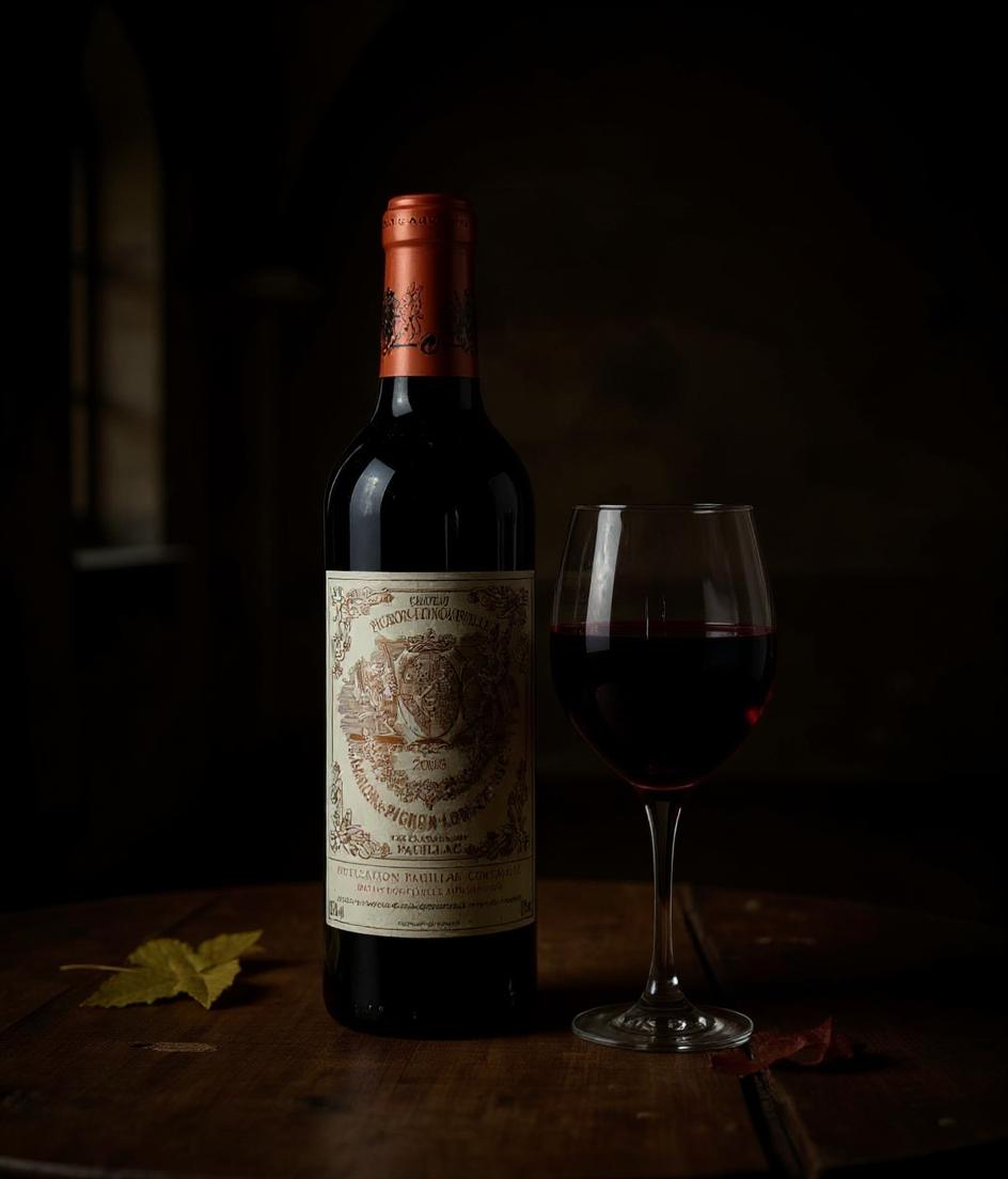Chateau Pichon-Longueville au Baron 2003 wine label detail