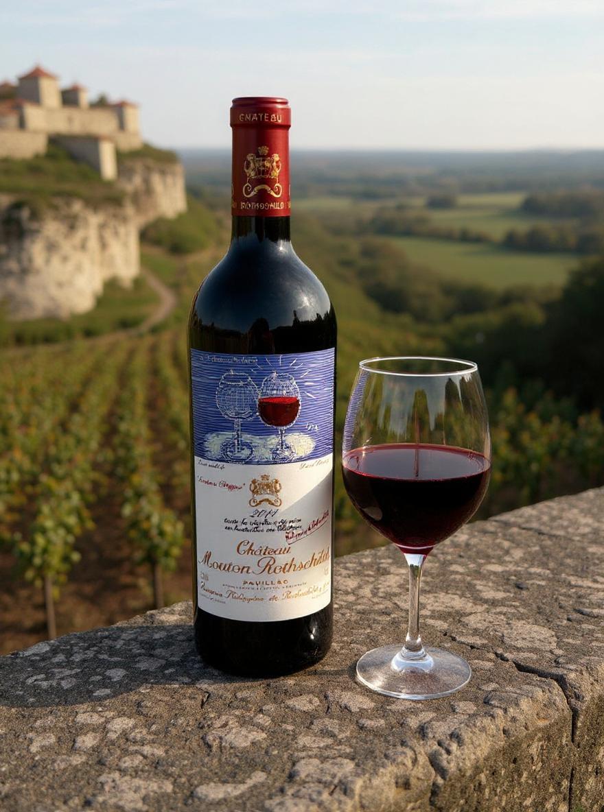 Chateau Mouton Rothschild 2014 vintage wine bottle