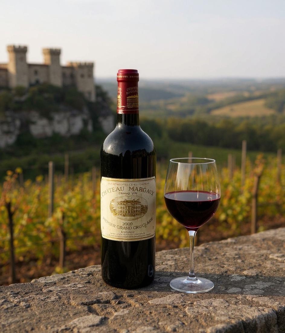 Chateau Margaux 2000 vintage wine bottle
