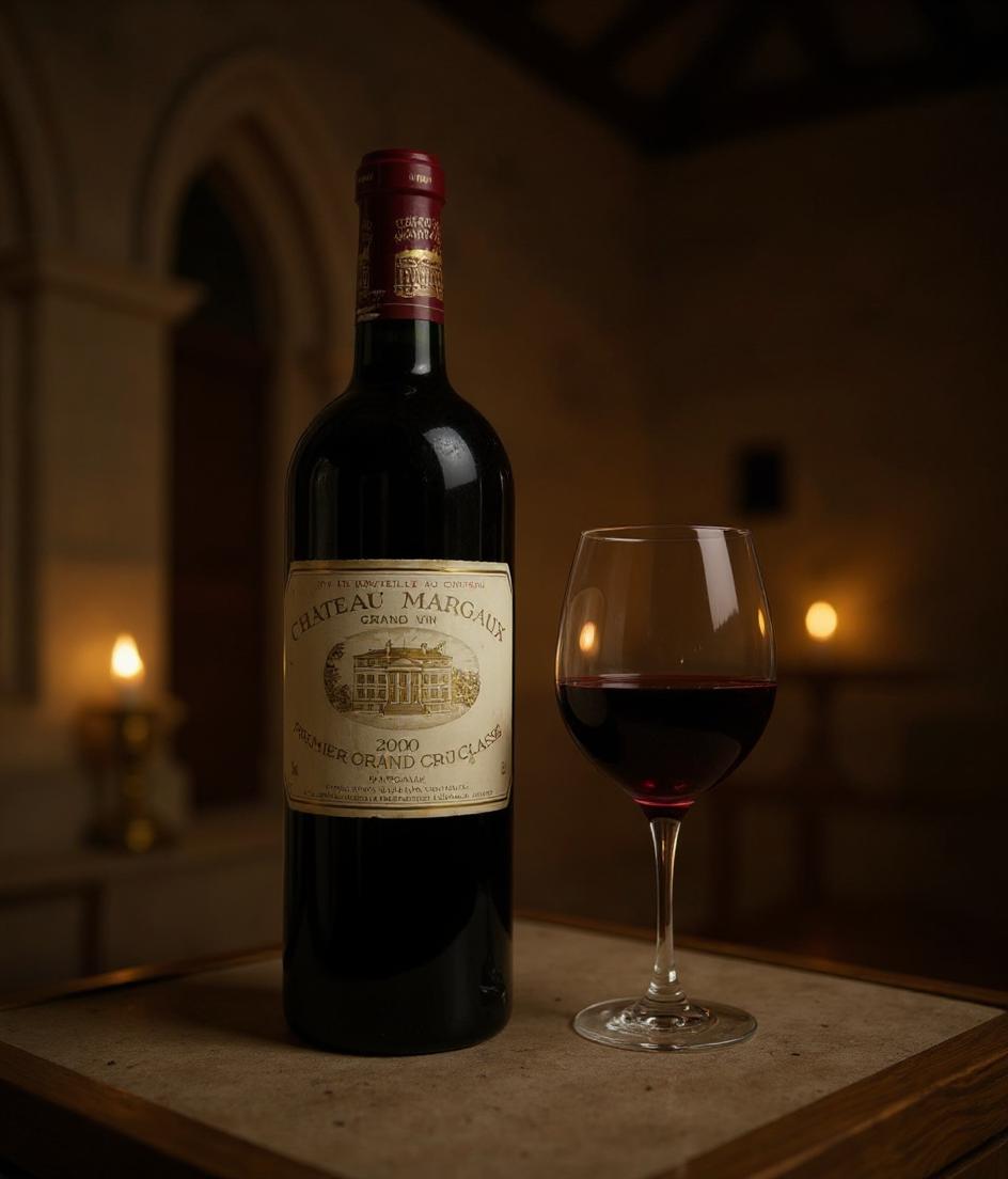 Chateau Margaux 2000 wine label detail