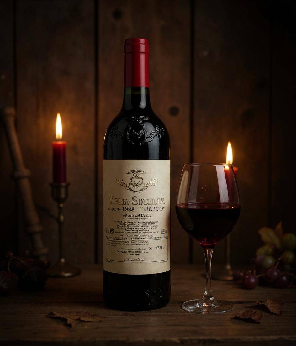 Vega Sicilia Unico 1998 wine label detail