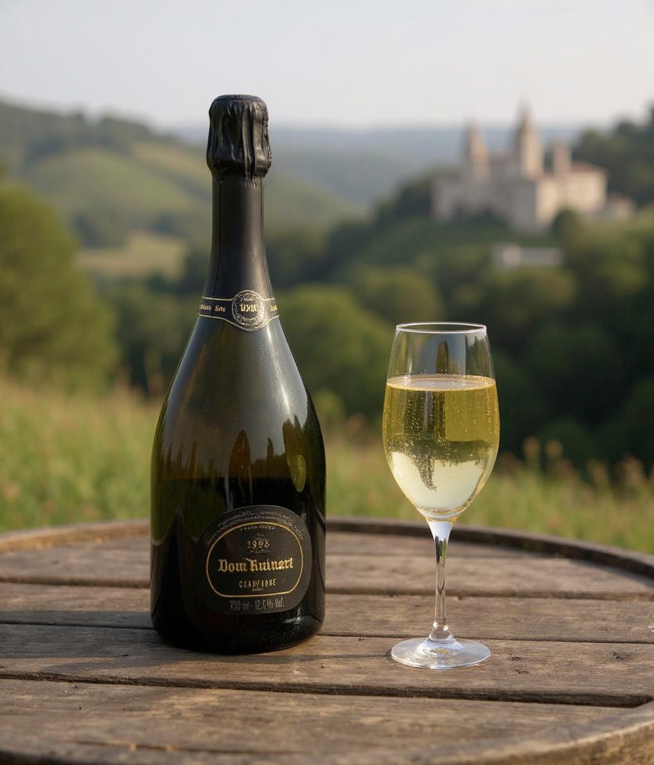 Dom Ruinart Blanc de Blancs Brut Millesime 1998 champagne bottle
