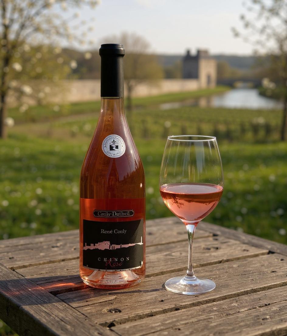 Couly-Dutheil Chinon Rene Couly Rose 2010 wine bottle front view