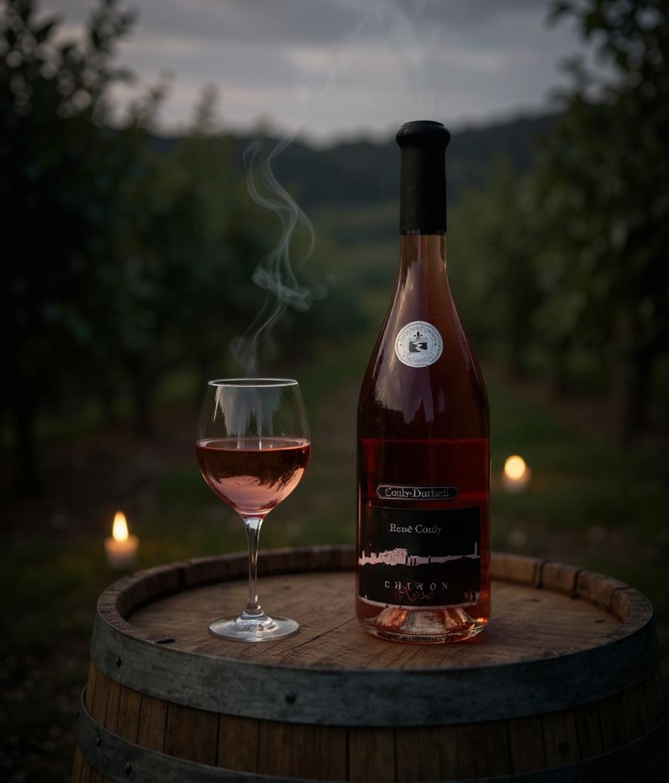 Couly-Dutheil Chinon Rose 2010 wine bottle label detail view