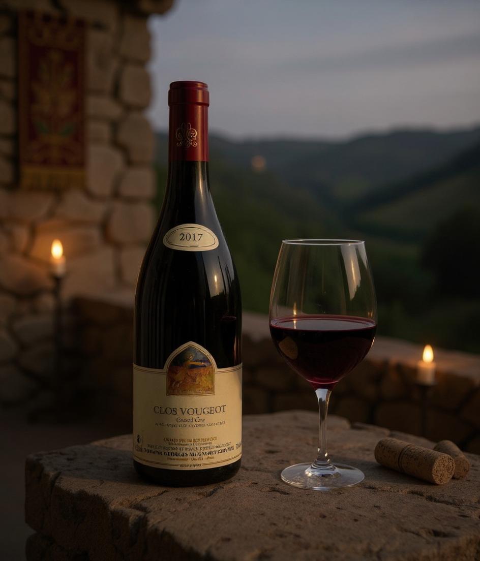 Clos de Vougeot Grand Cru vineyard terroir and limestone soil