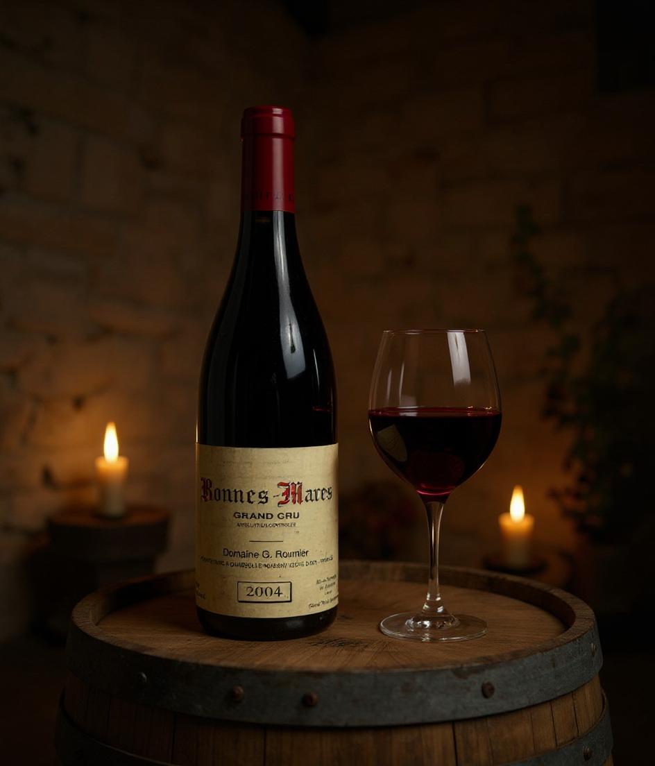 Bonnes-Mares Grand Cru 2004 wine label detail