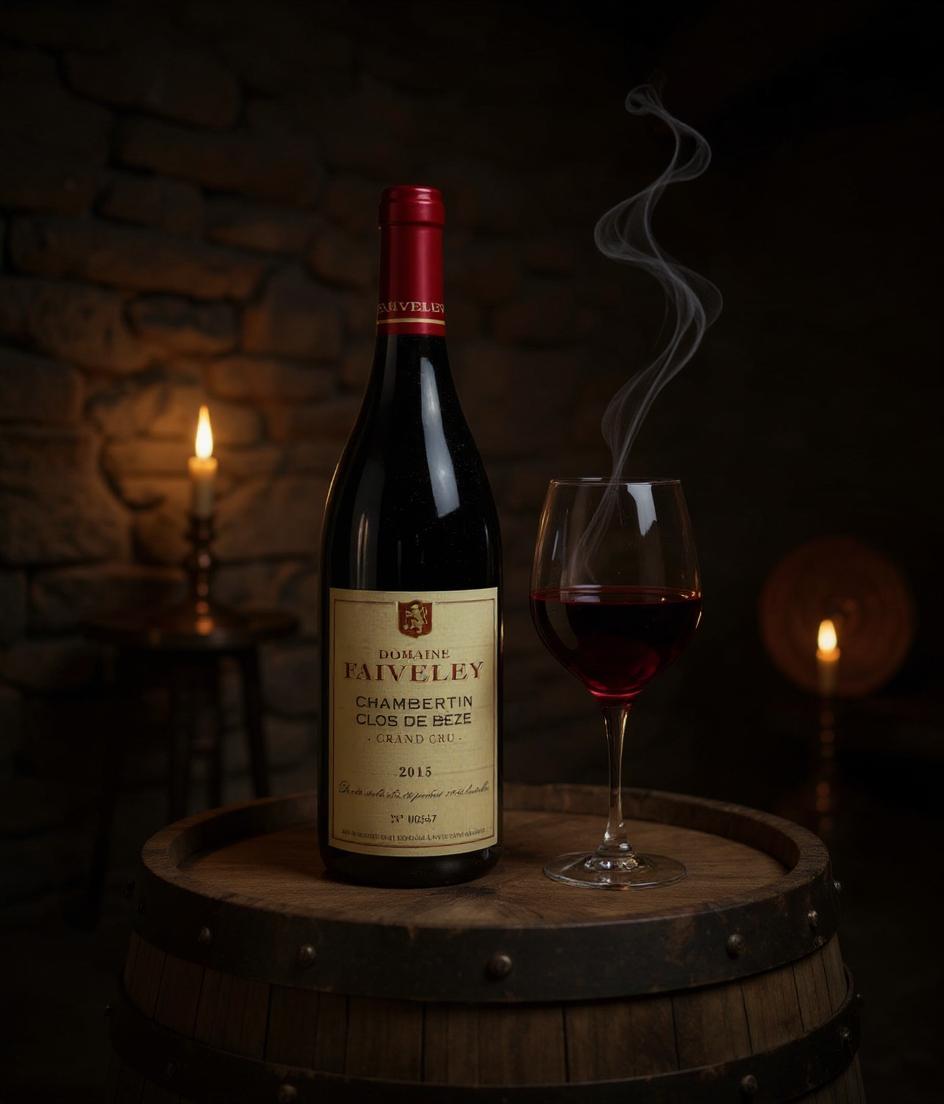 Domaine Faiveley Chambertin Clos de Beze Grand Cru wine label close-up