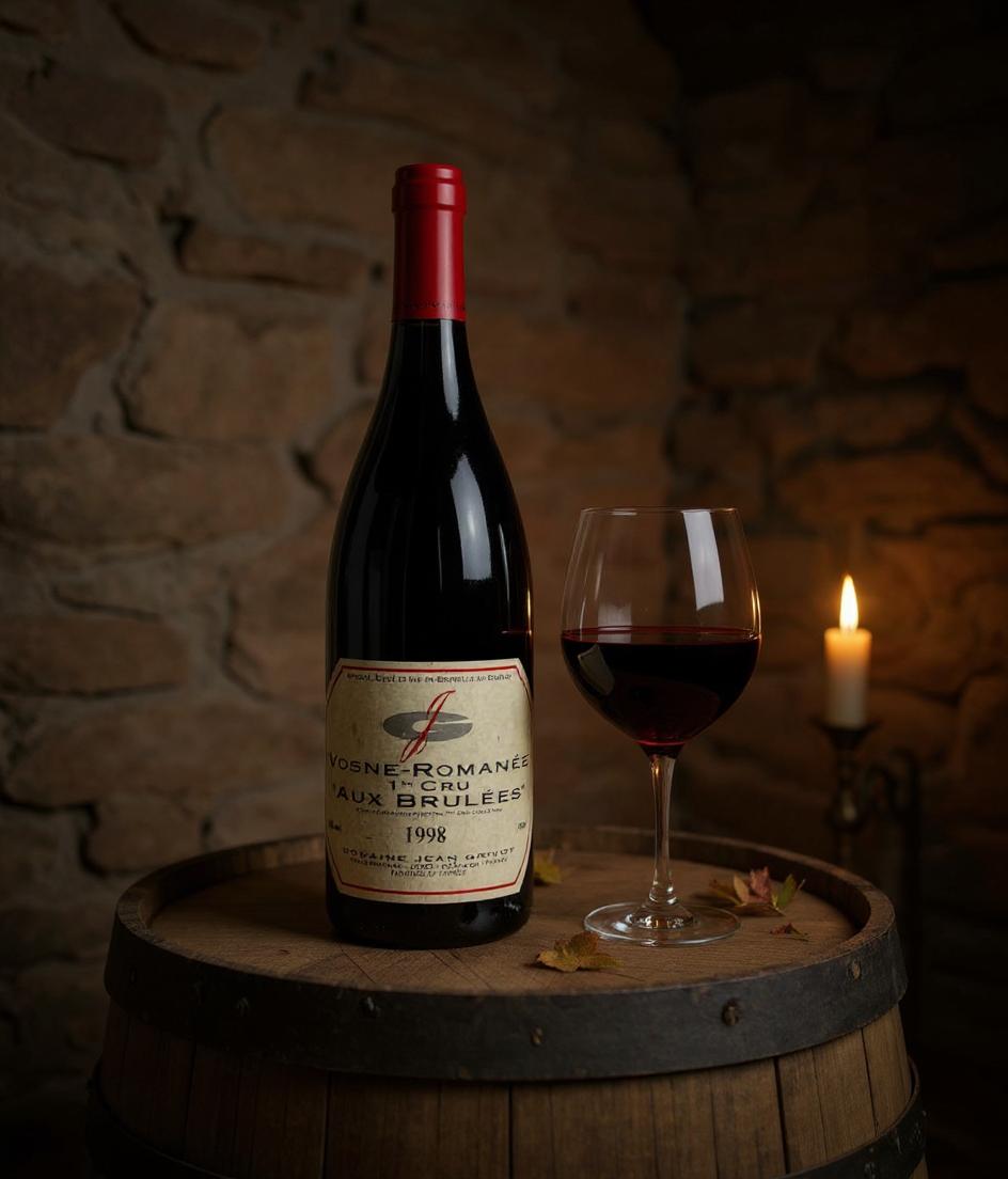 Domaine Jean Grivot Brulees Vosne-Romanee Premier Cru 1998 wine label detail