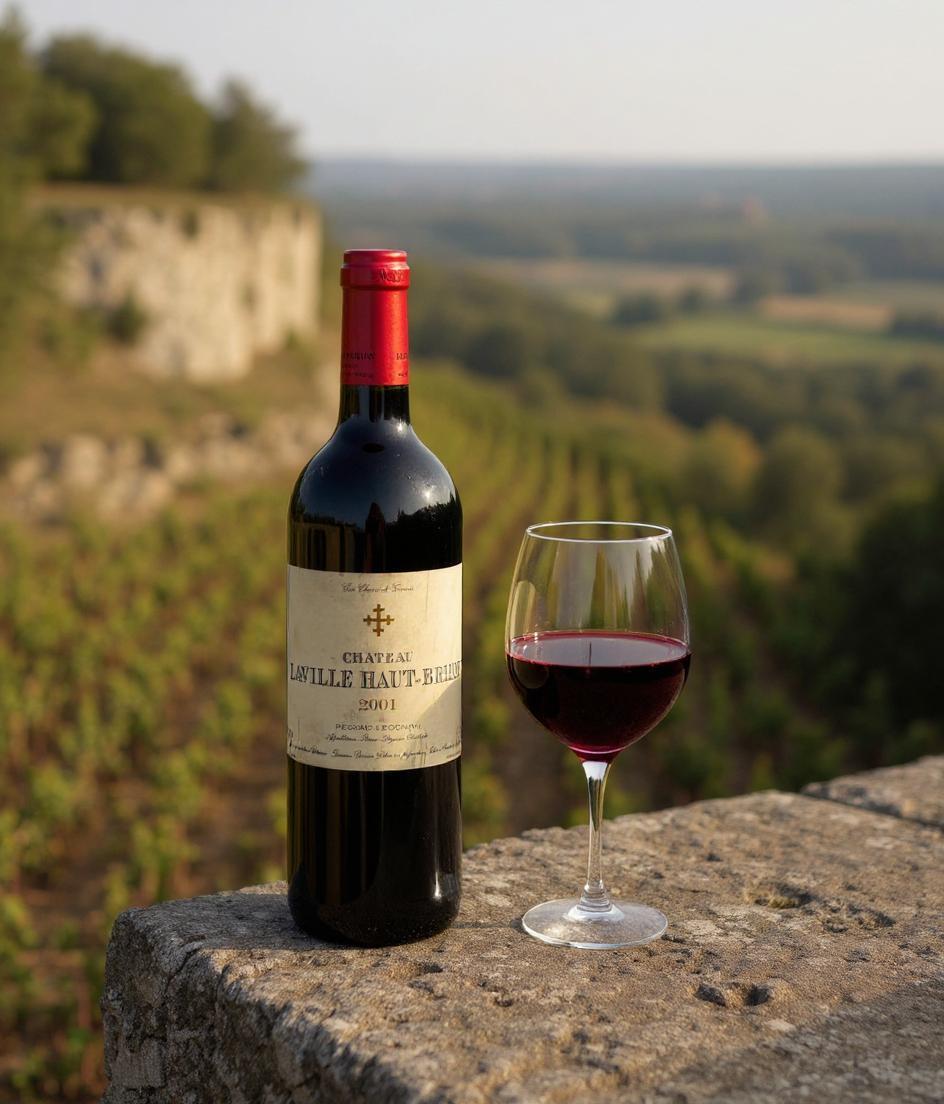 Chateau Laville Haut-Brion 2001 wine bottle front view
