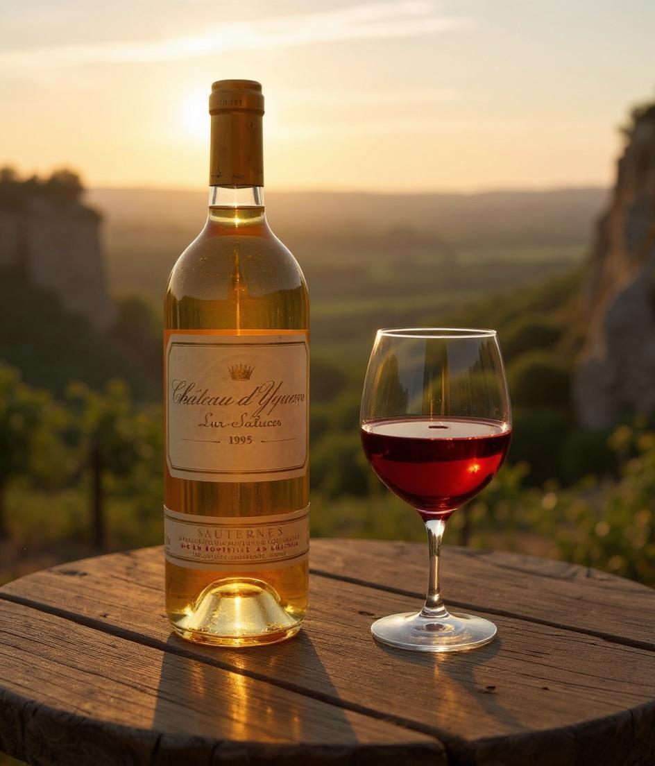 Chateau d'Yquem 1995 vintage bottle front view