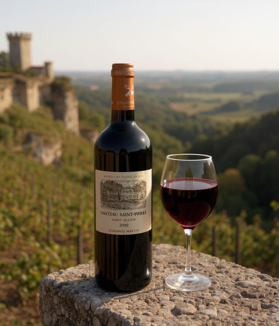 Chateau Saint-Pierre 2009 wine bottle front view