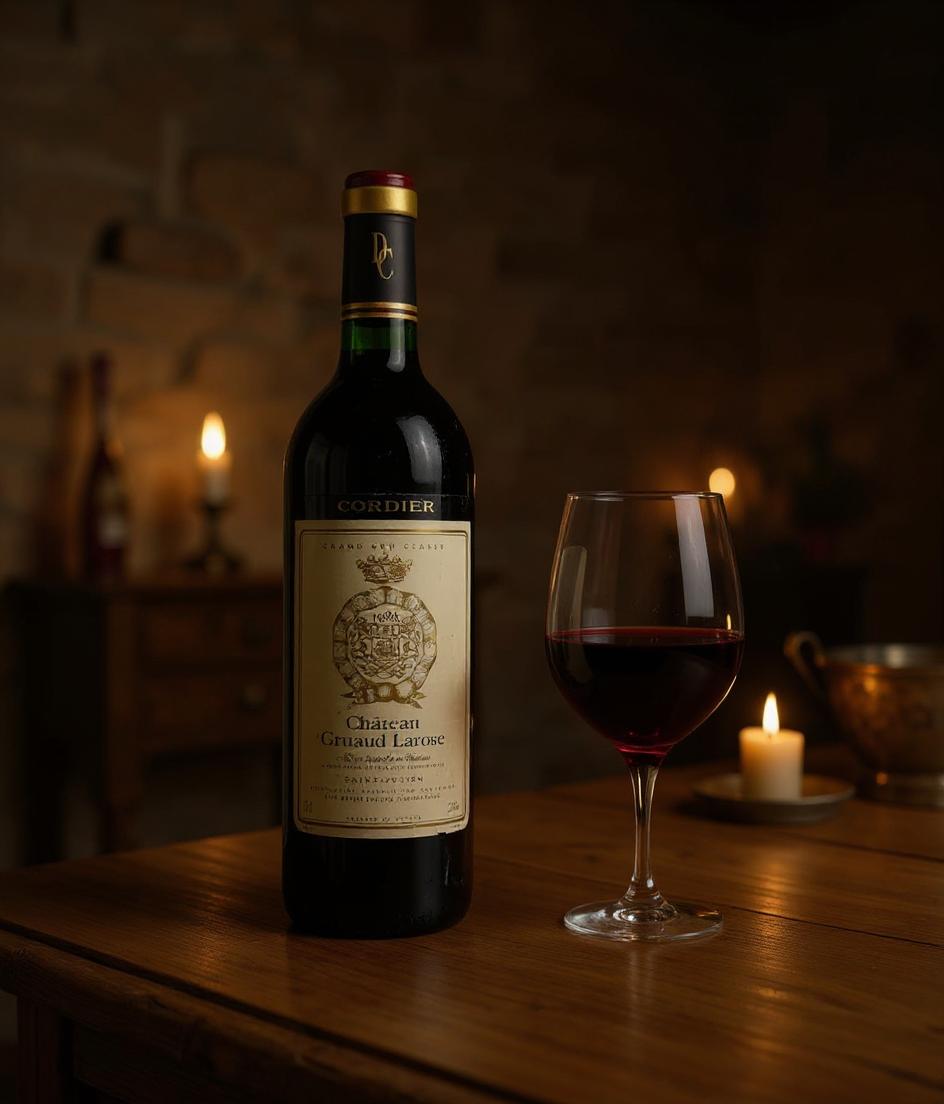 Chateau Gruaud-Larose 1986 wine label close-up