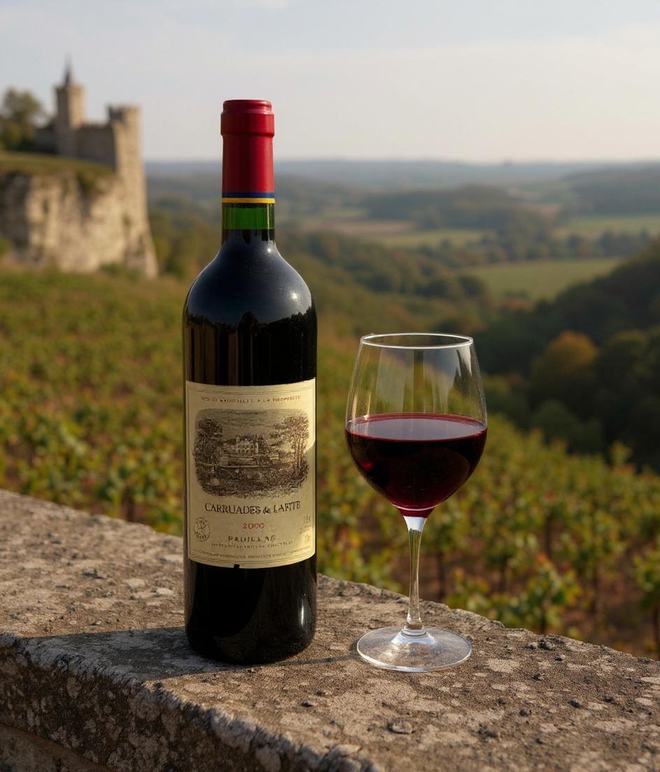 Chateau Lafite Rothschild Carruades de Lafite 2000 premium collector wine bottle