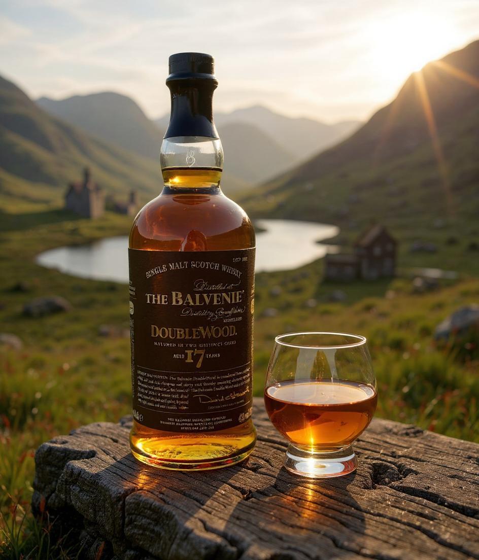 The Balvenie DoubleWood 17 Year Old Single Malt Whisky Bottle