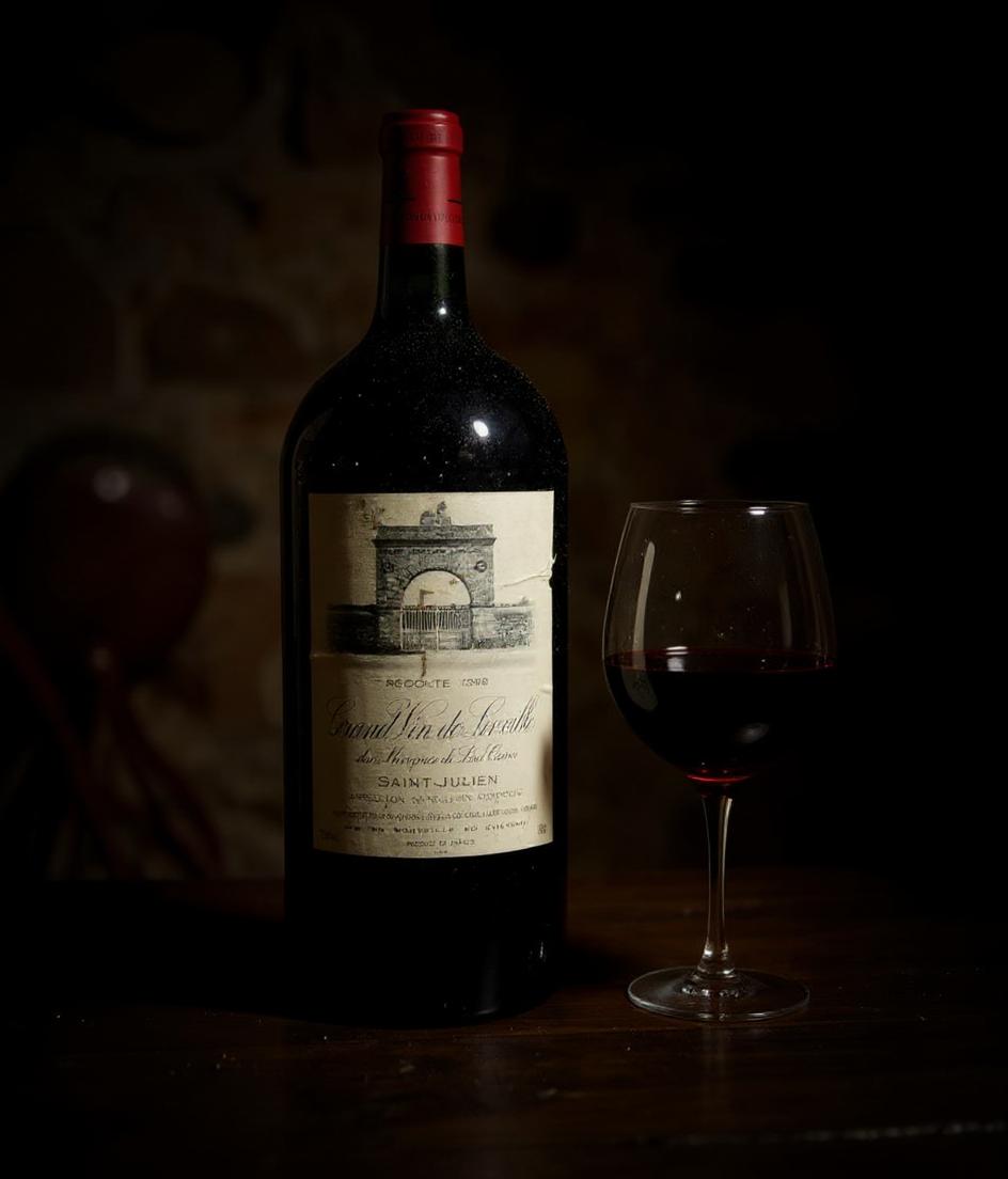 Chateau Leoville-Las Cases 1989 vintage wine bottle detail