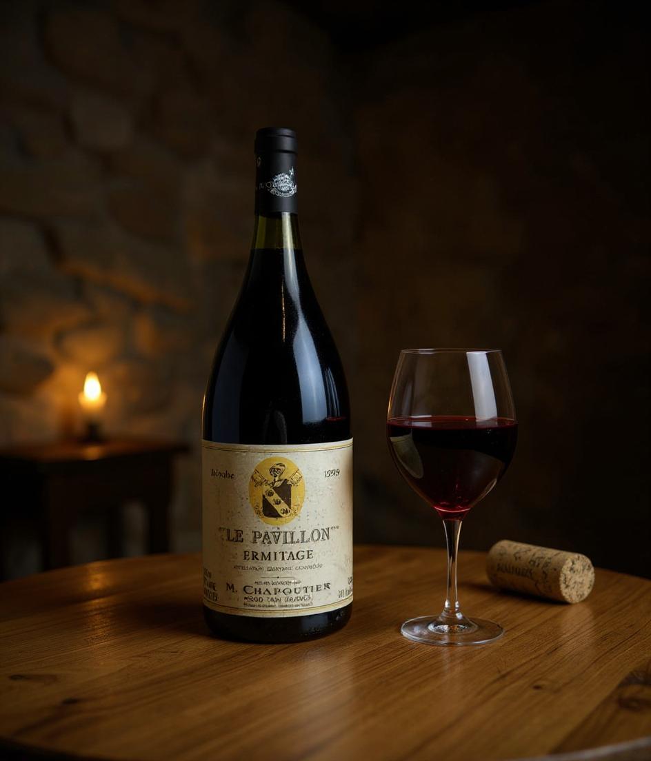 Ermitage Le Pavillon M. Chapoutier wine label and bottle details