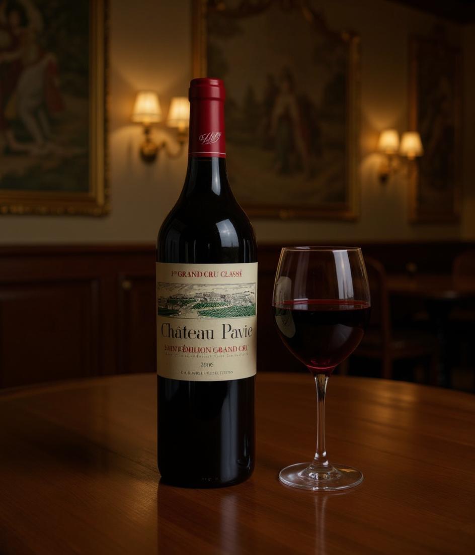 Chateau Pavie Saint-Emilion Grand Cru 2006 wine bottle label detail