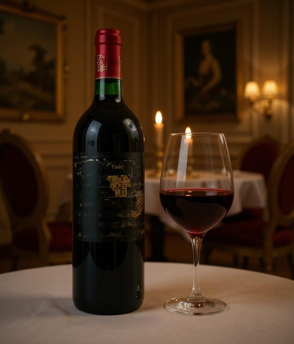 Chateau Palmer 1990 wine label close-up