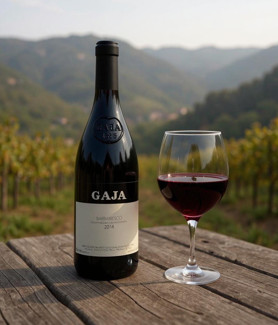 Gaja Barbaresco DOCG 2014 wine bottle front view