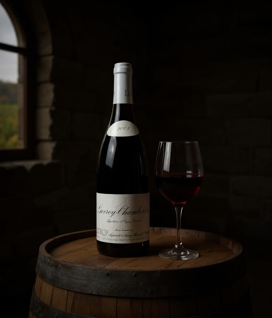 Leroy Gevrey-Chambertin 2003 vintage wine label detail