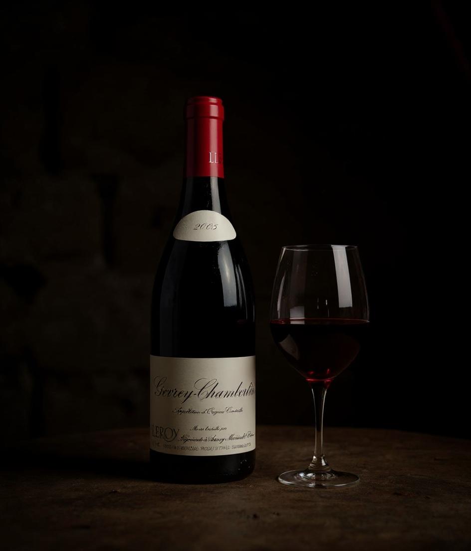 Leroy Gevrey-Chambertin 2005 wine label detail