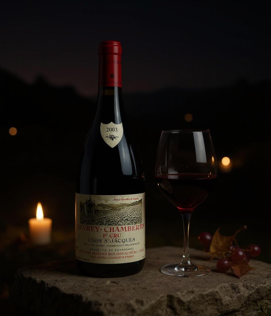 Clos Saint-Jacques wine label detail and vintage information