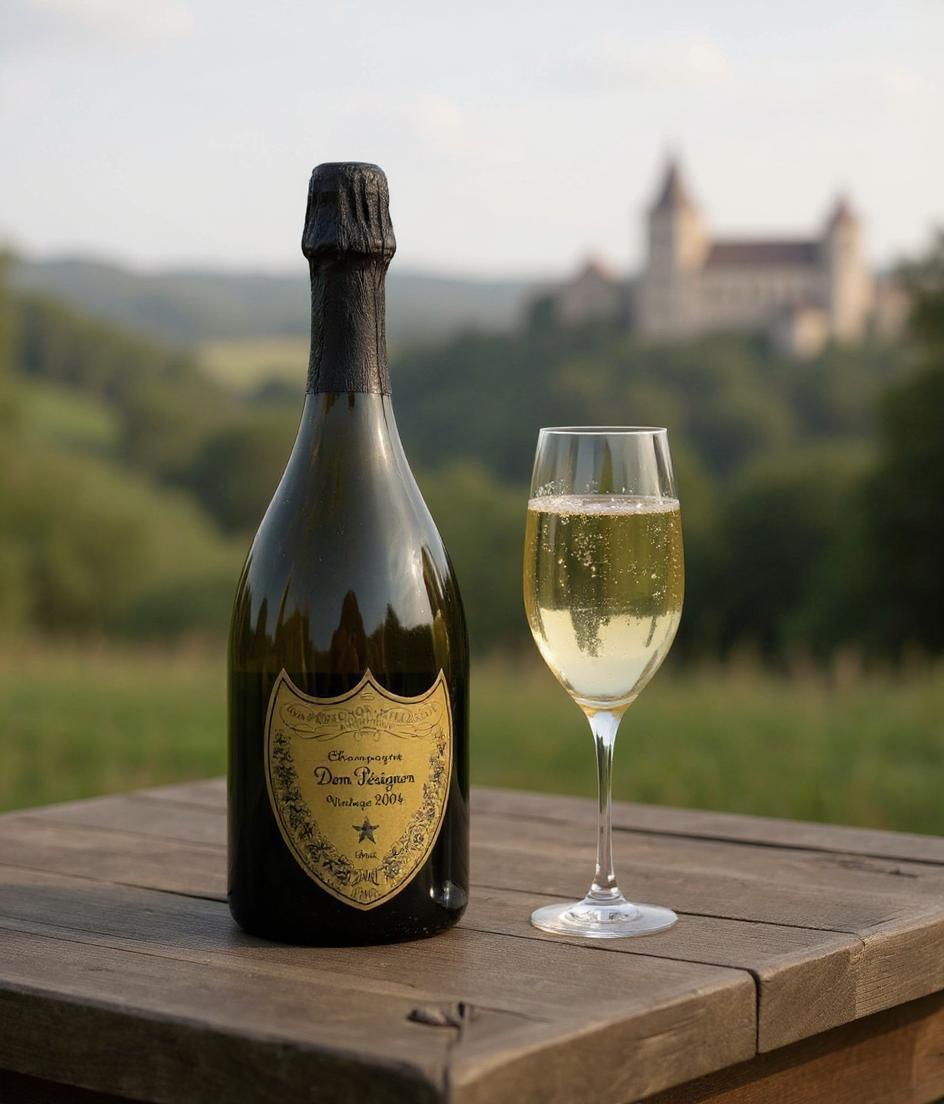 Dom Pérignon Moët & Chandon 2004 vintage champagne bottle