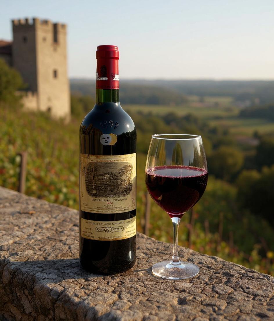 Chateau Lafite Rothschild 1999 vintage wine bottle