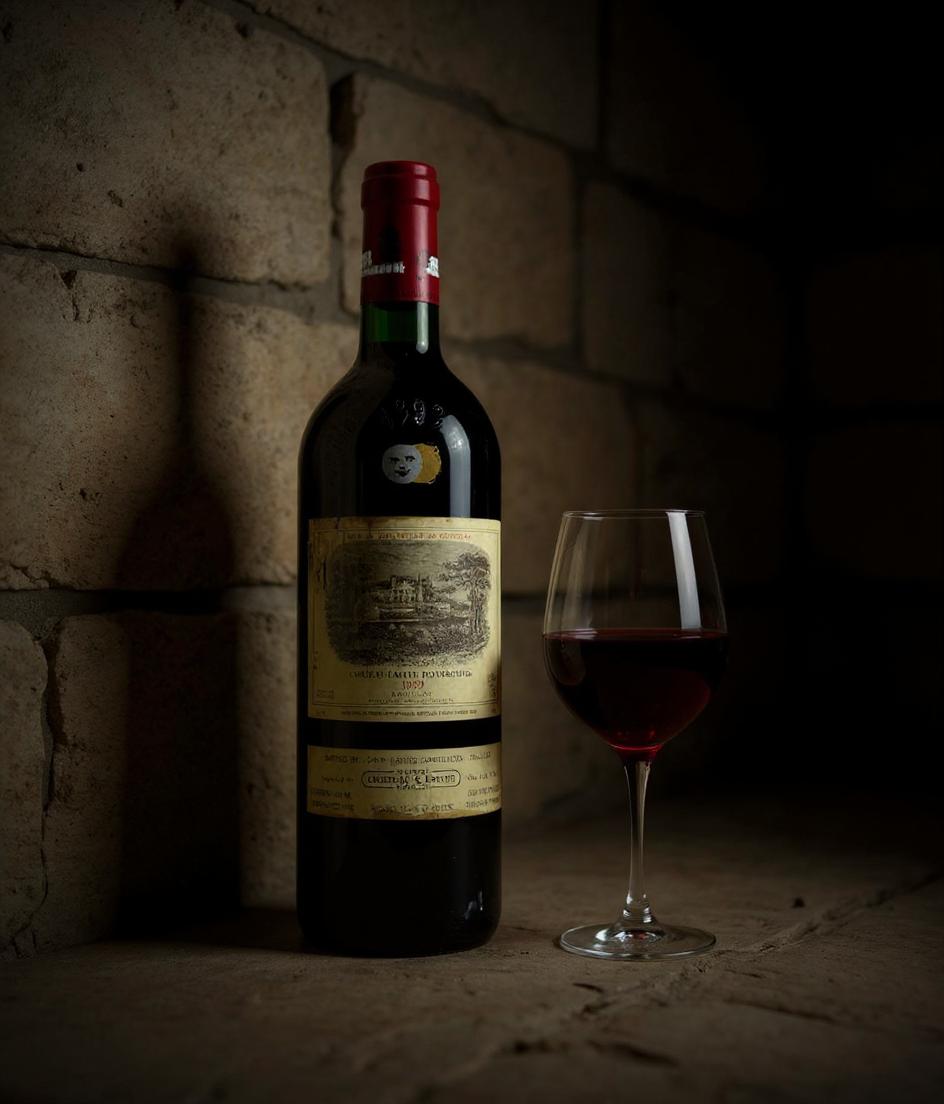 Chateau Lafite Rothschild 1999 wine label detail