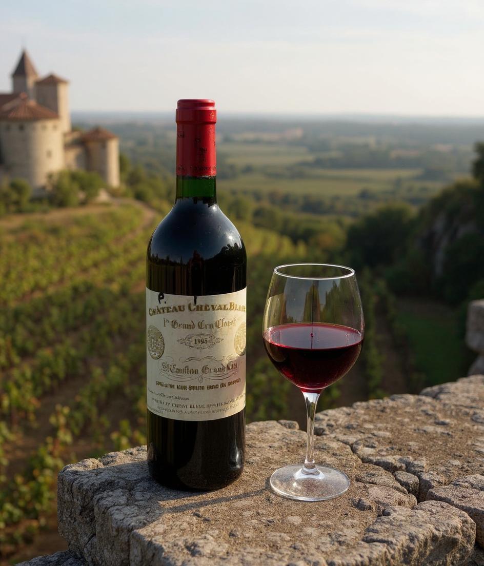 Chateau Cheval Blanc 1985 vintage wine bottle front view