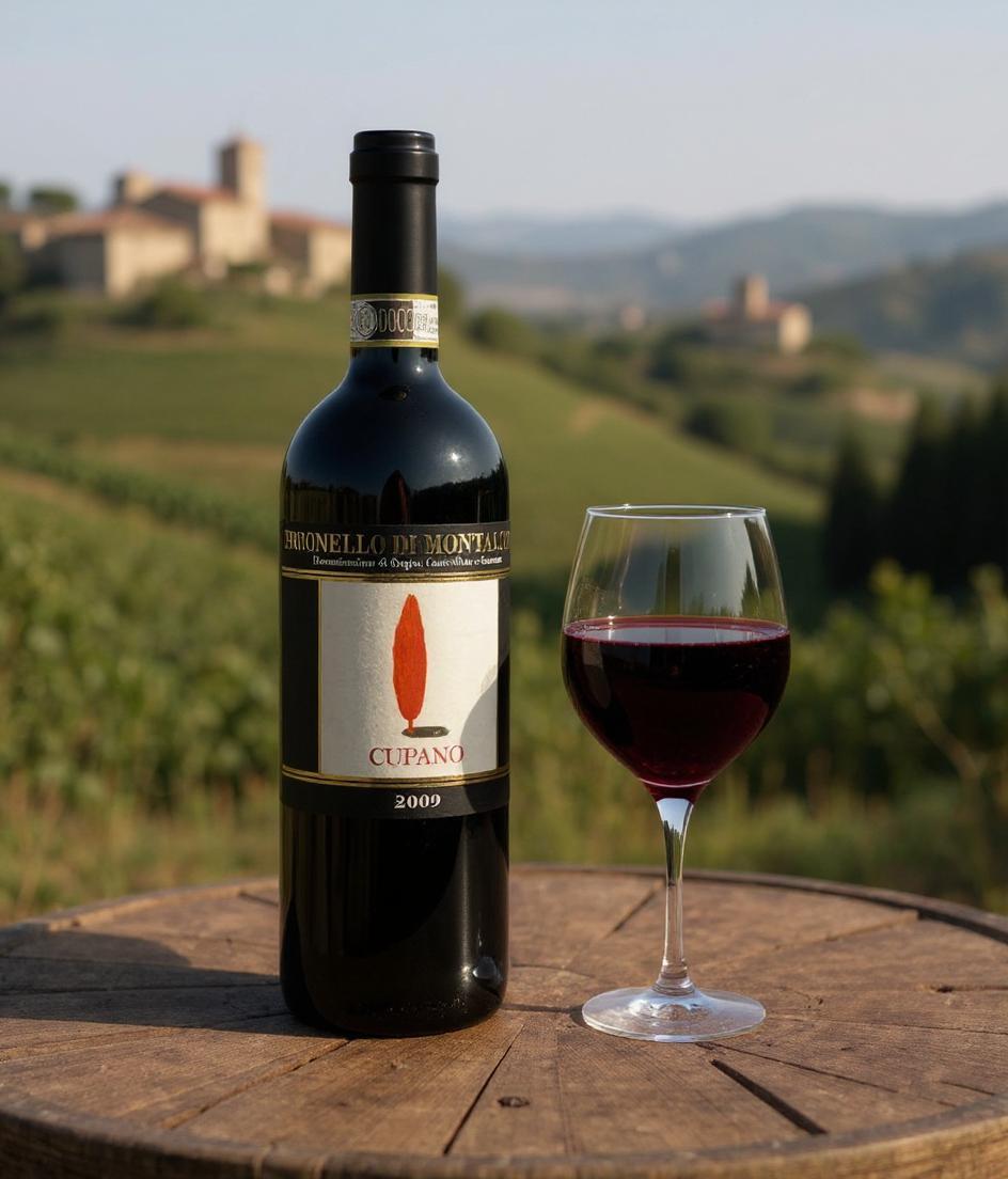 Brunello di Montalcino Cupano DOCG 2009 premium Italian wine bottle