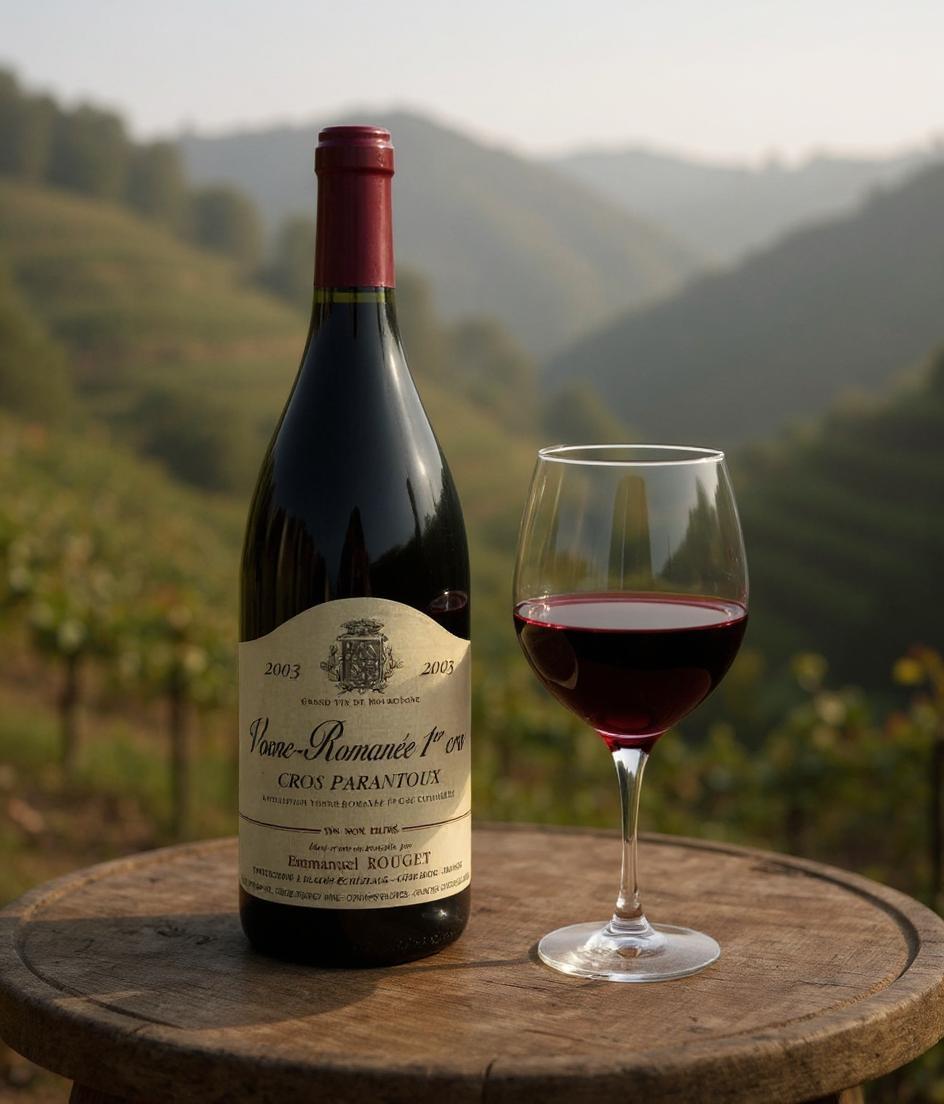 Emmanuel Rouget Cros Parantoux Vosne-Romanée Premier Cru 2003 vintage wine bottle