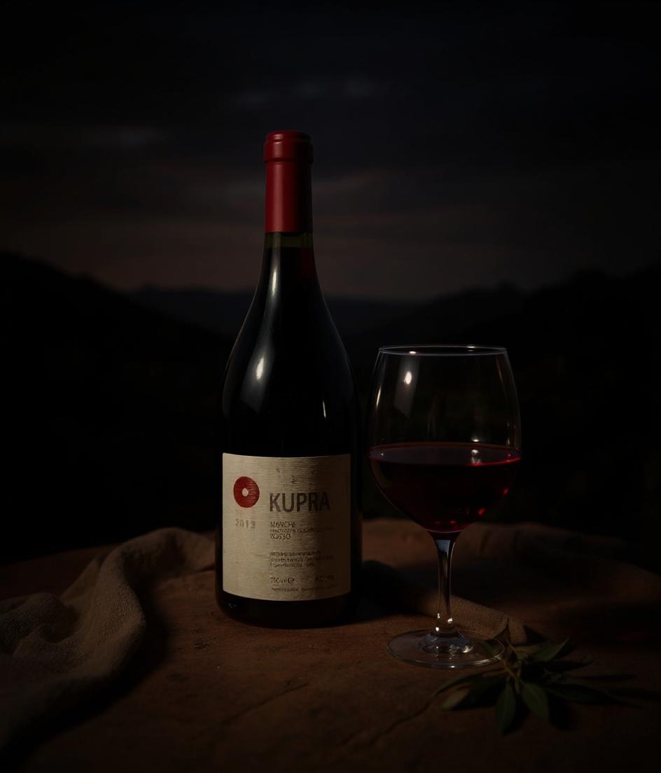 Oasi degli Angeli Kupra Rosso Marche 2013 wine bottle back label view