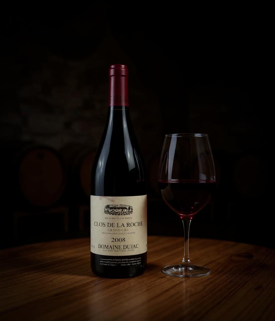 Domaine Dujac Clos de la Roche Grand Cru 2008 wine glass