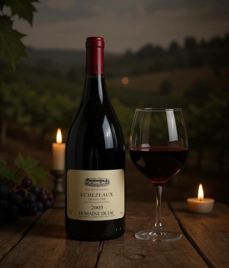 Domaine Dujac Echezeaux Grand Cru wine label detail