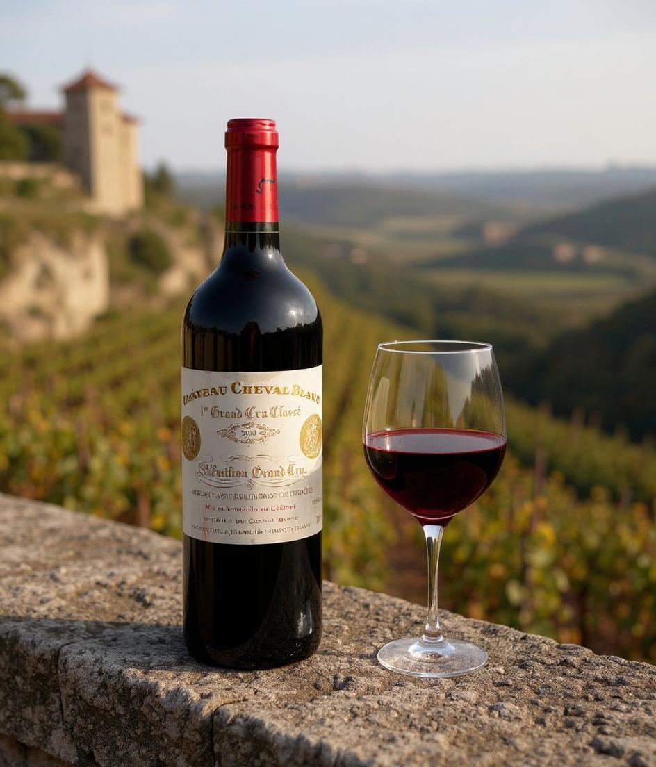 Chateau Cheval Blanc 2004 vintage wine bottle
