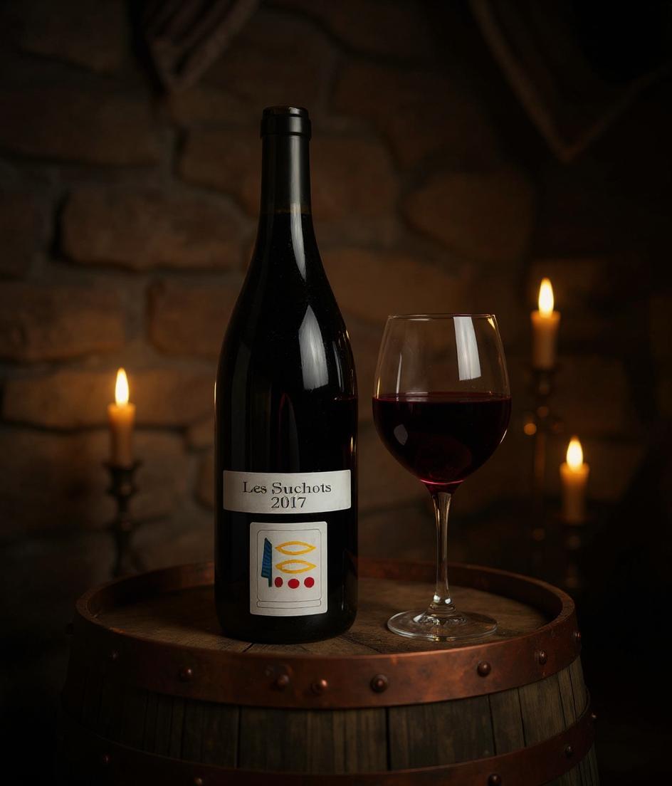 Domaine Prieure Roch Les Suchots 2017 wine label detail