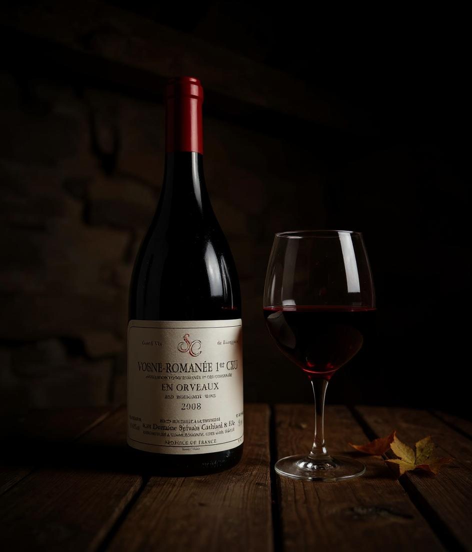 Sylvain Cathiard En Orveaux Premier Cru wine label detail