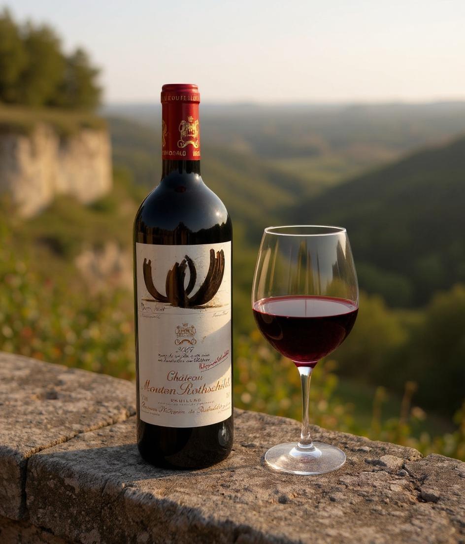 Chateau Mouton Rothschild 2007 wine bottle