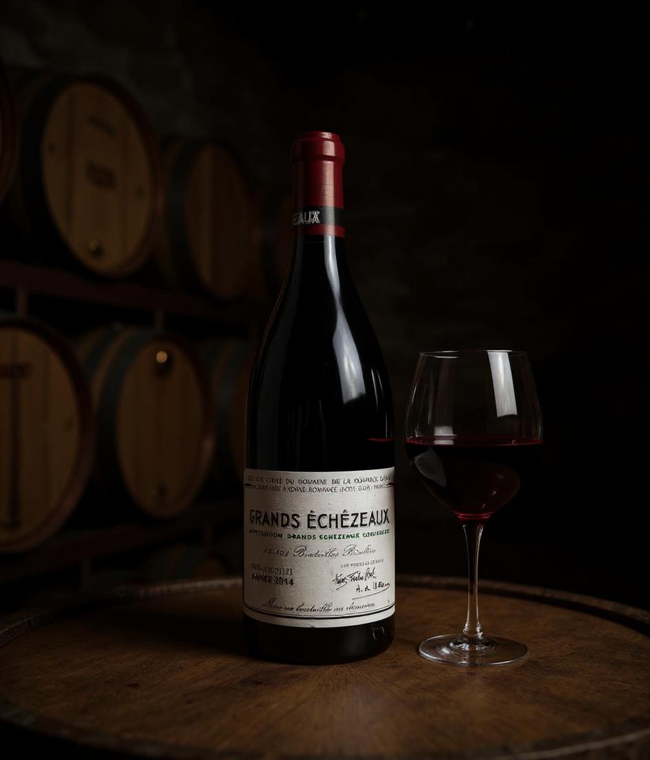 Domaine de la Romanee-Conti wine label detail