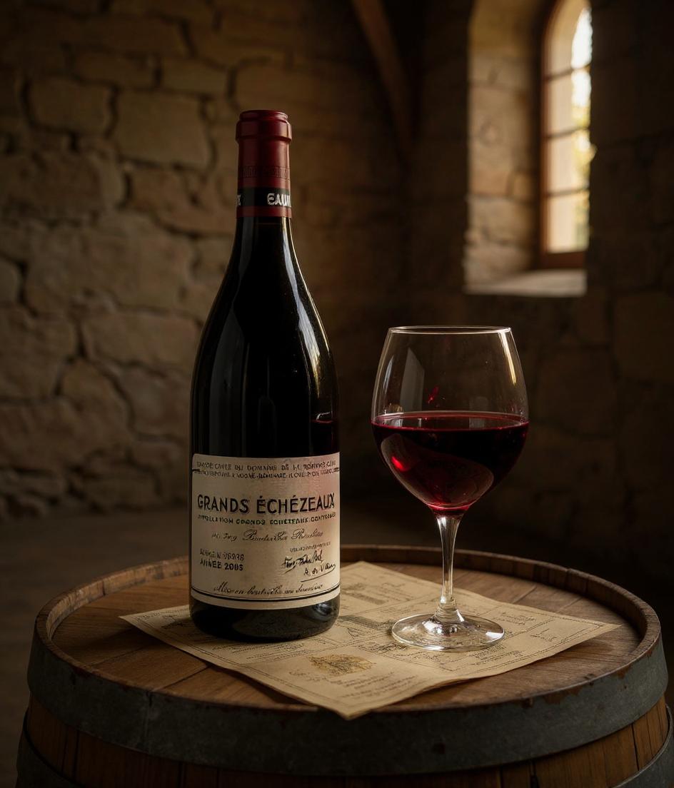 Domaine de la Romanee-Conti Grands-Echezeaux Grand Cru 2005 wine label detail