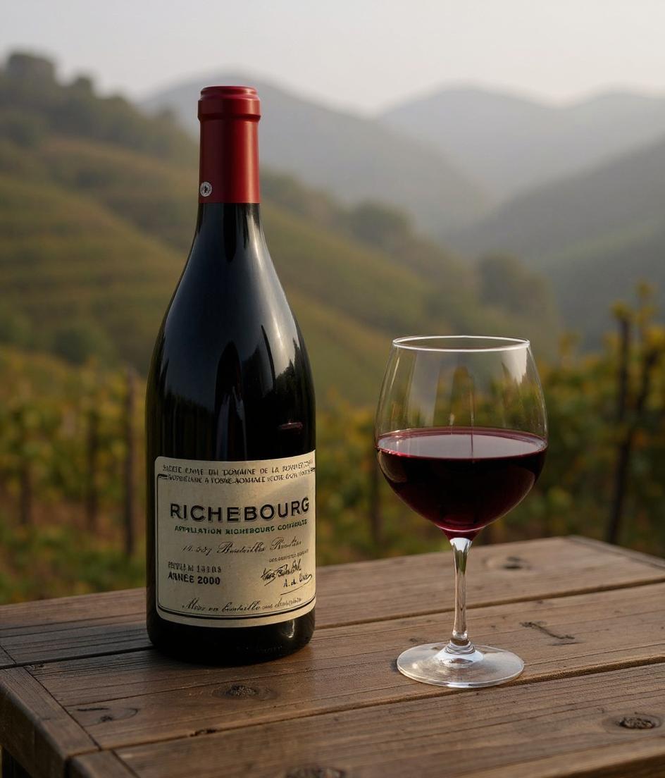 Domaine de la Romanee-Conti Richebourg Grand Cru 2000 vintage Burgundy wine bottle