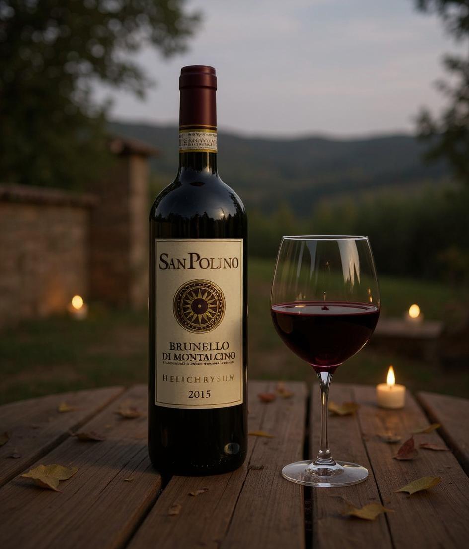 San Polino Helichrysum wine label detail