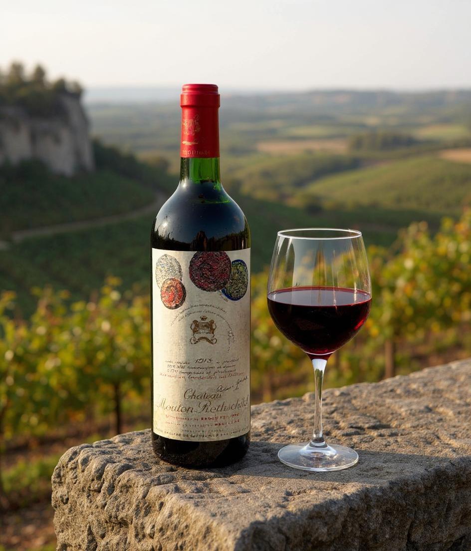 Chateau Mouton Rothschild 1978 vintage wine bottle