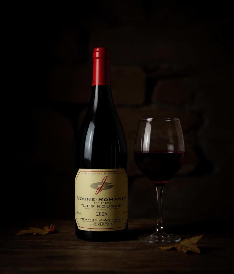 Jean Grivot Vosne-Romanee Premier Cru wine label detail