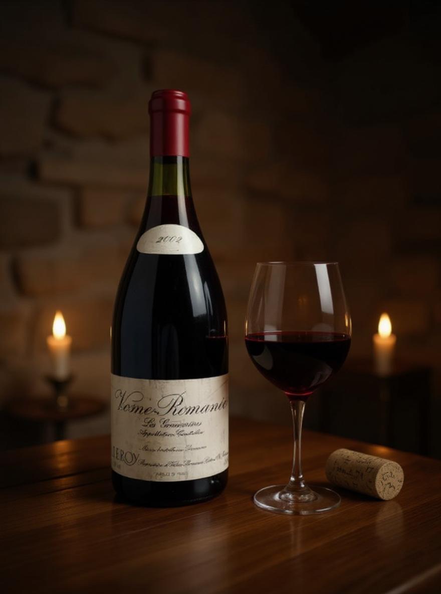 Leroy Vosne-Romanee Les Genaivrieres 2002 wine bottle label detail