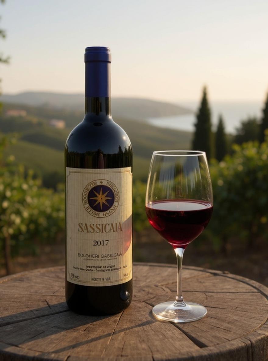 Tenuta San Guido Bolgheri Sassicaia 2017 wine bottle