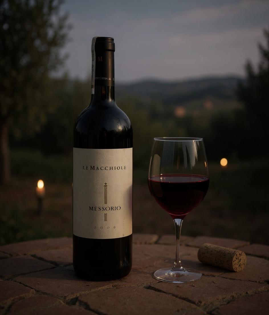 Le Macchiole Messorio wine production and vineyard