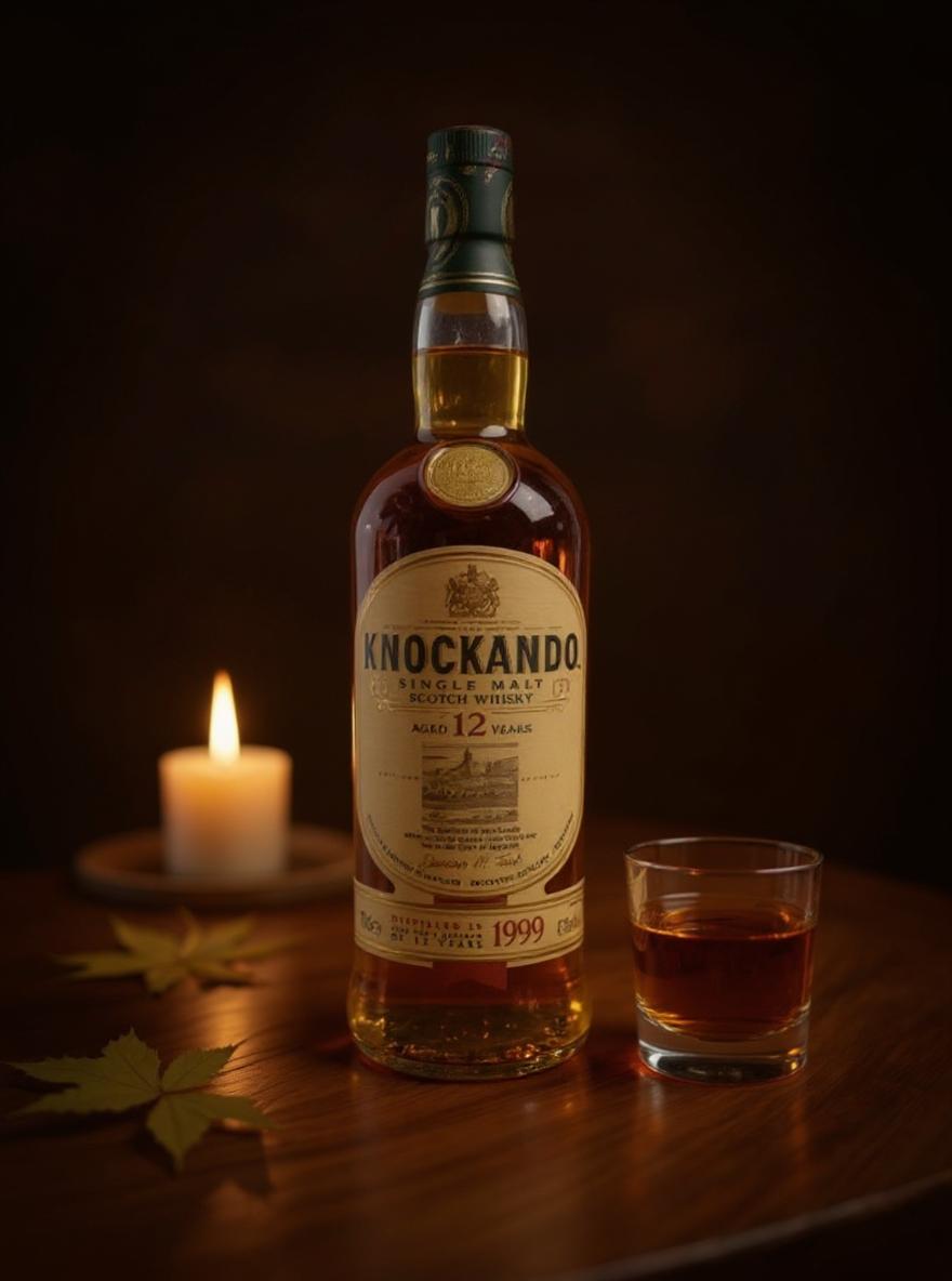 Knockando 12 Year Old 1999 whisky label detail